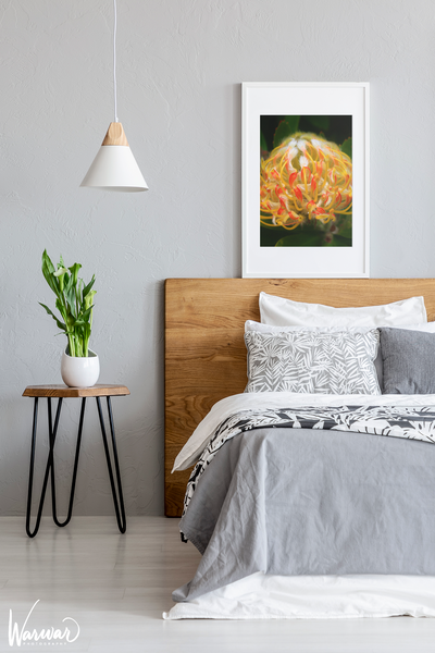 Yellow Feathered Flower - Fine Art Print