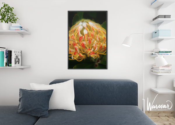Yellow Feathered Flower - Fine Art Print
