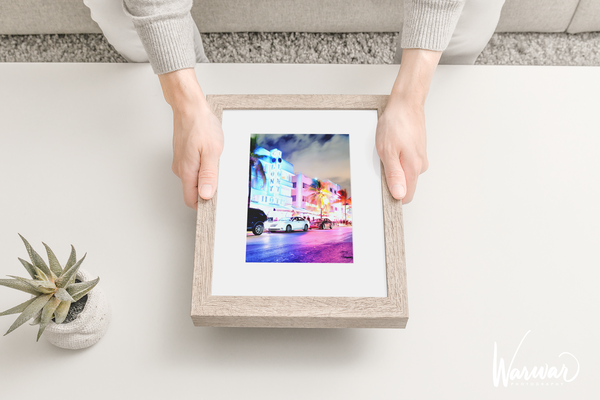 Miami Beach Night Streaks - Fine Art Print